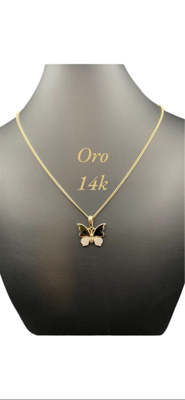 Butterfly necklace 14k gold