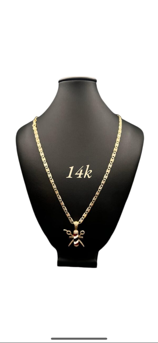 Barber Necklace 14k Gold